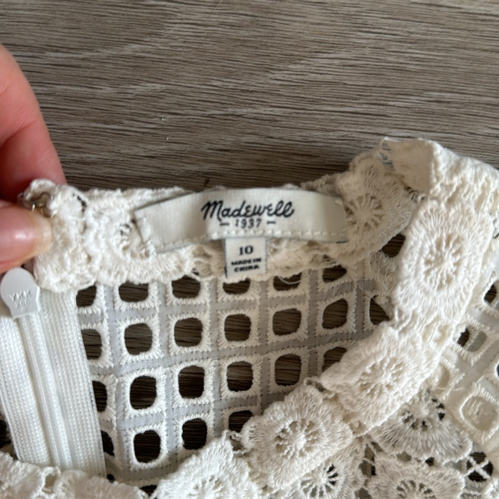 Madewell White Eyelet Midi Dress - Picture 3 of 7